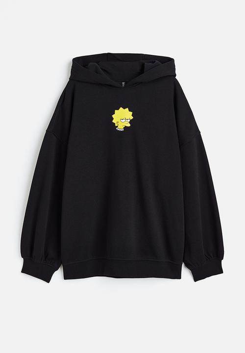 H&M - Oversized hoodie - black / the simpsons 