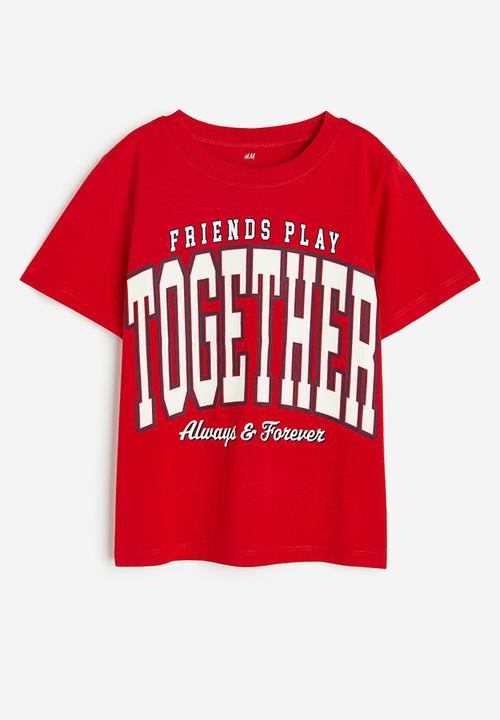 H&M - Cotton T-shirt - red/together 