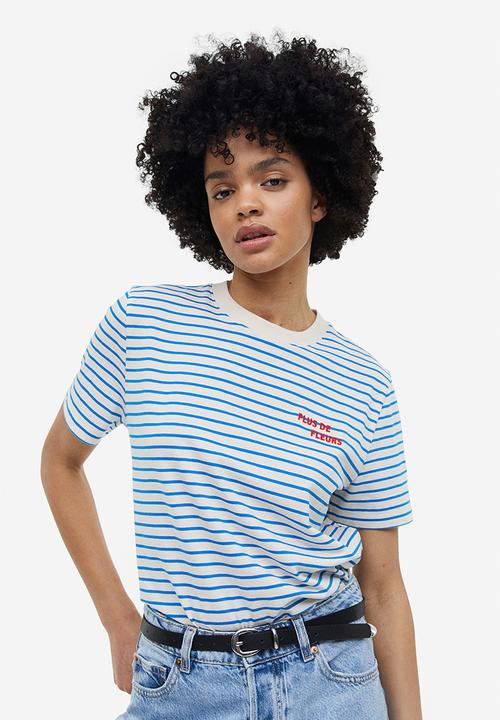 H&M - Cotton t-shirt - blue/striped