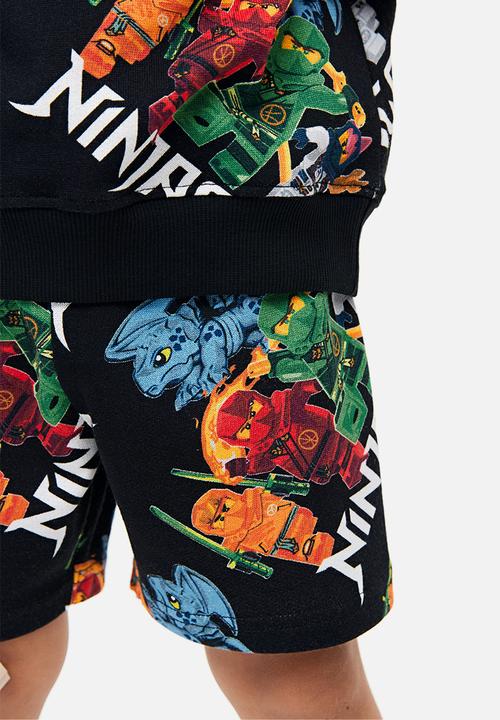 H&M - Printed pull-on shorts - black/lego ninjago