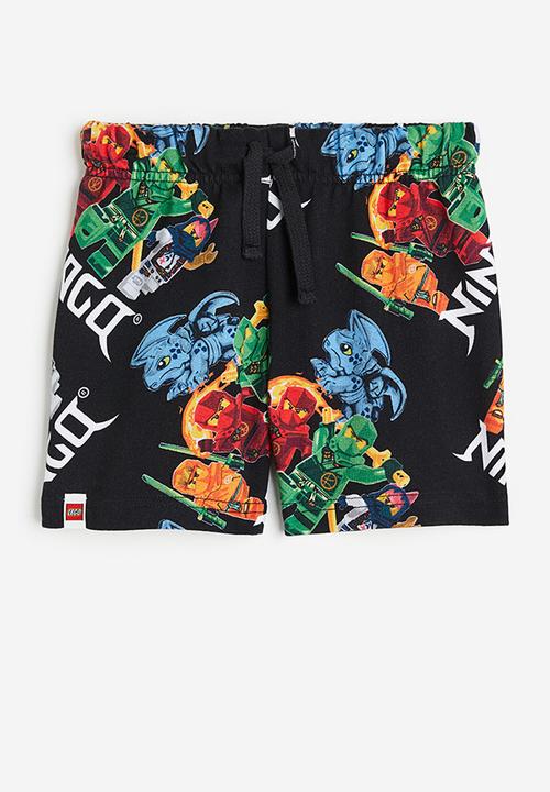 H&M - Printed pull-on shorts - black/lego ninjago
