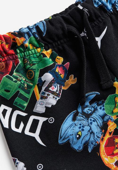H&M - Printed pull-on shorts - black/lego ninjago