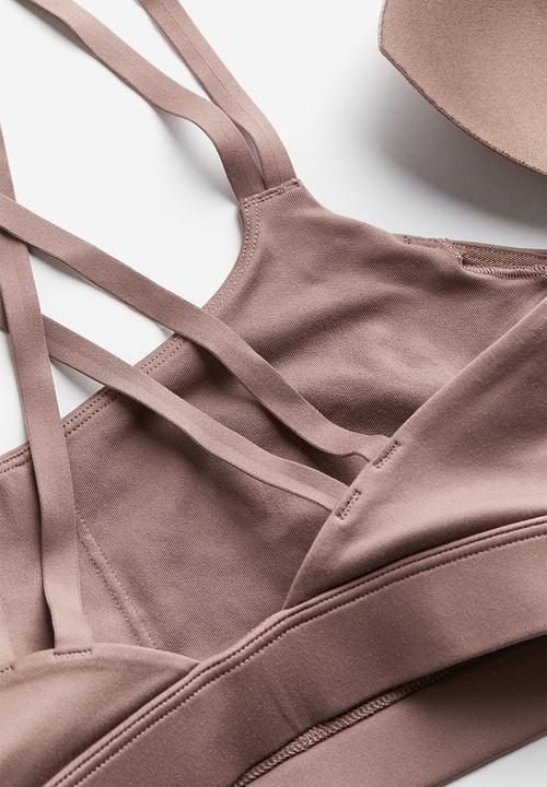 H&M - Softmove™ light support sports bra - dark beige