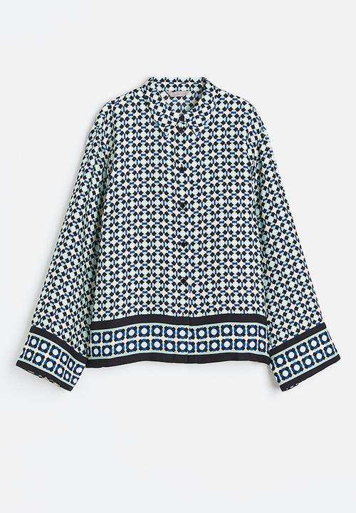 H&M - Patterned shirt - blue / patterned 