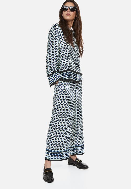 H&M - Patterned shirt - blue / patterned 