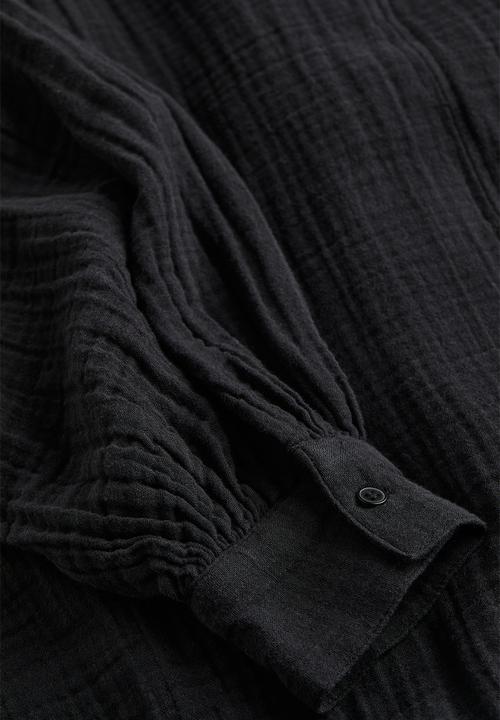 H&M - Double-weave blouse - black