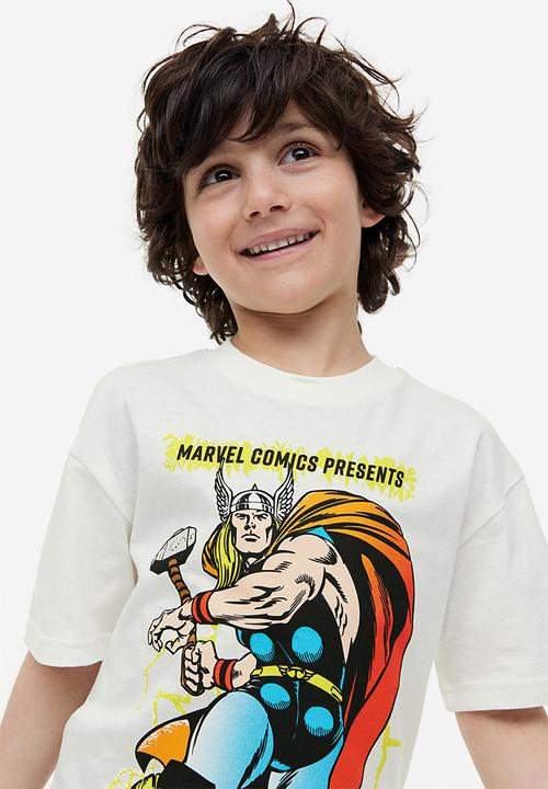 H&M - Printed T-shirt - white/thor
