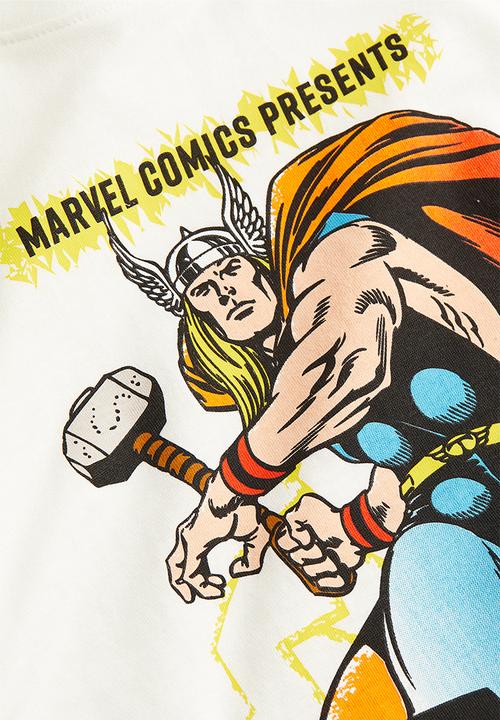 H&M - Printed T-shirt - white/thor
