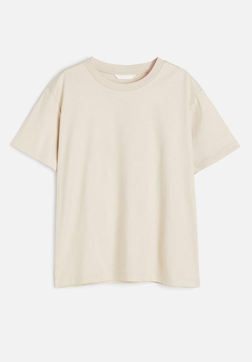 H&M - Cotton t-shirt - light beige