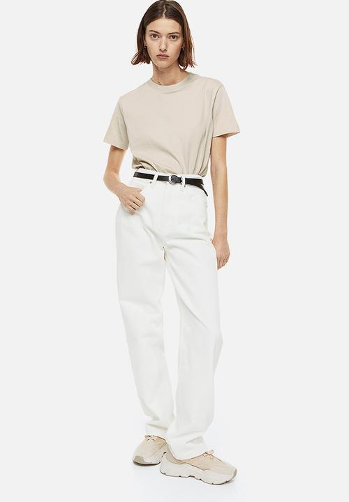 H&M - Cotton t-shirt - light beige