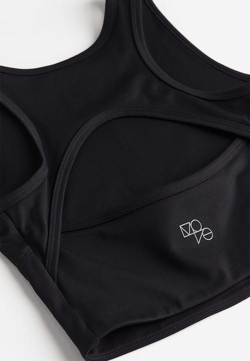H&M - Drymove™ medium support sports bra - black