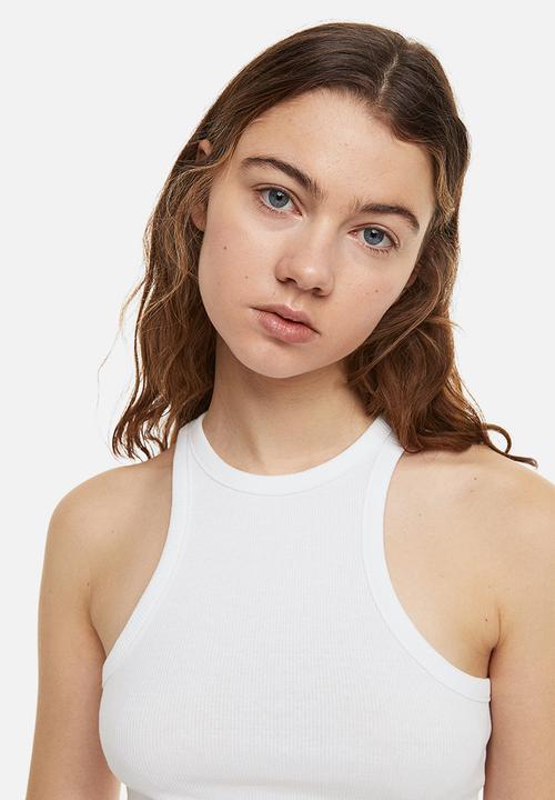 H&M - Cropped vest top - white