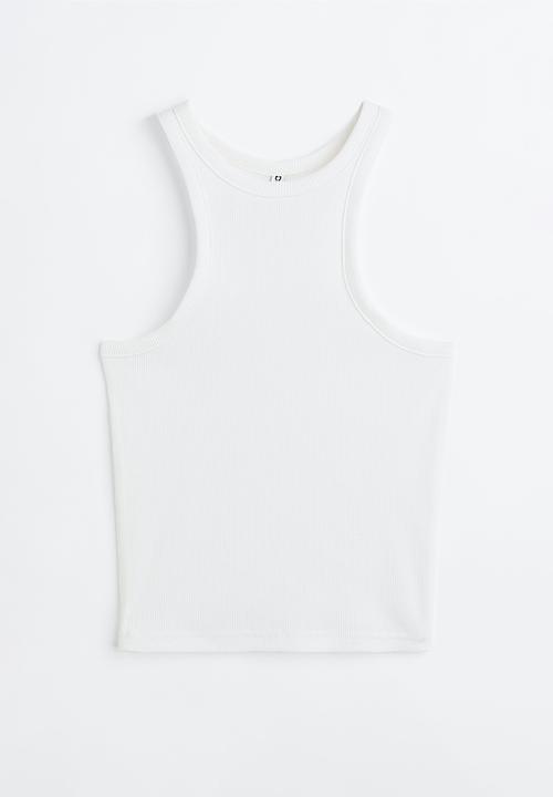 H&M - Cropped vest top - white