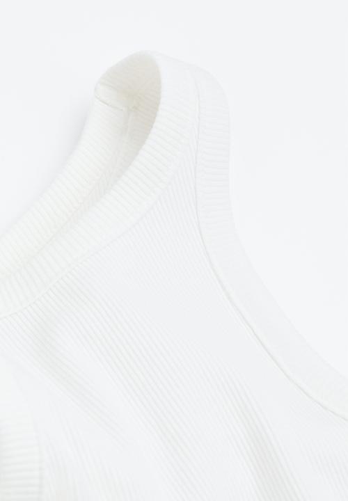 H&M - Cropped vest top - white