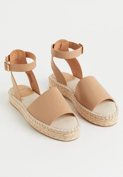 H&M - Embroidery-detail espadrilles - beige