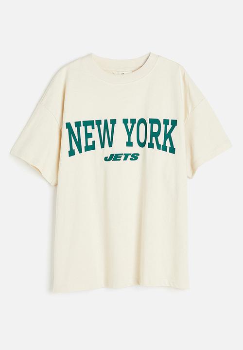 H&M - Oversized printed t-shirt - cream / nfl 