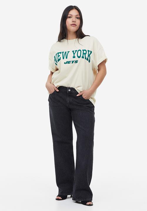 H&M - Oversized printed t-shirt - cream / nfl 
