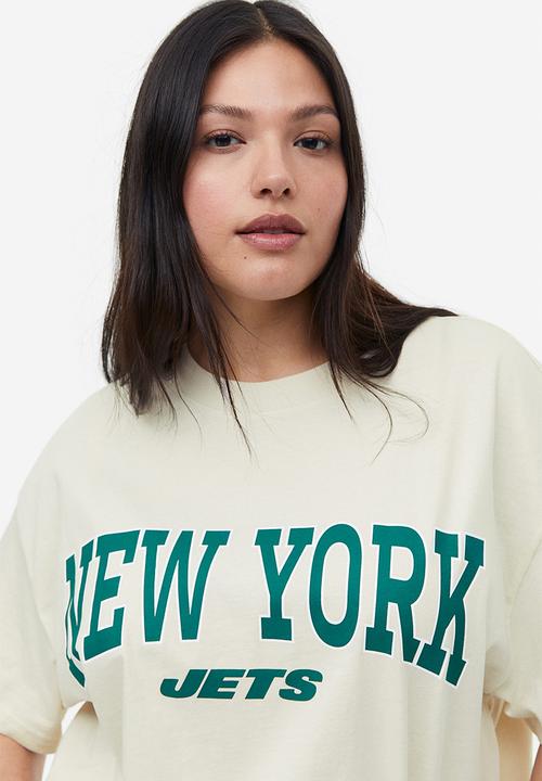 H&M - Oversized printed t-shirt - cream / nfl 