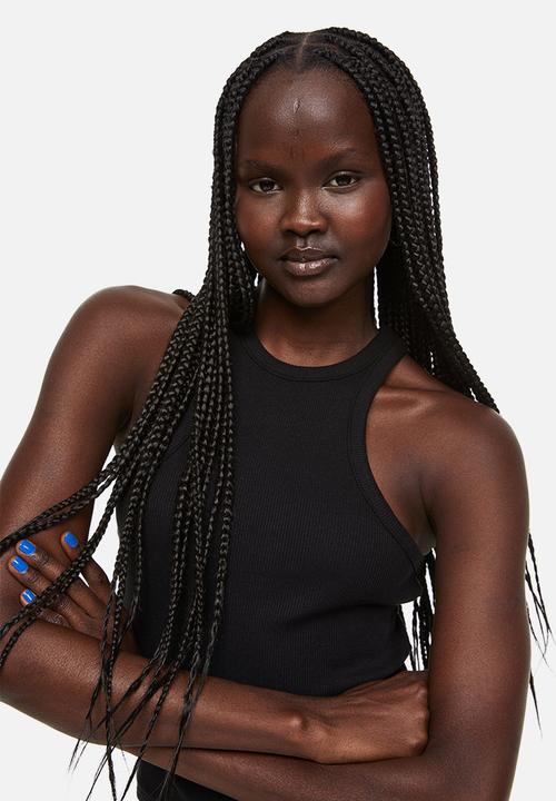 H&M - Cropped vest top - black