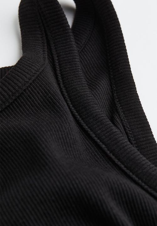 H&M - Cropped vest top - black