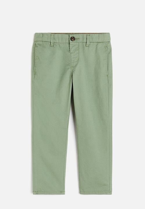 H&M - Relaxed fit cotton chinos - green