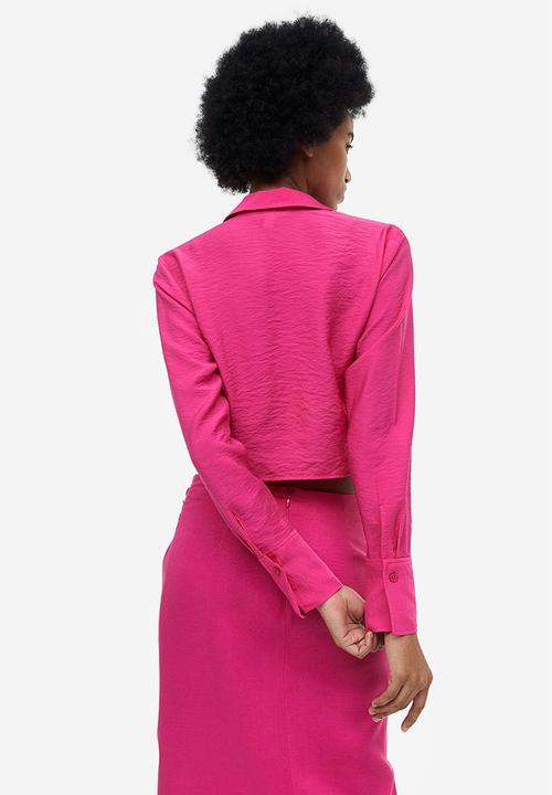 H&M - Collared blouse - cerise