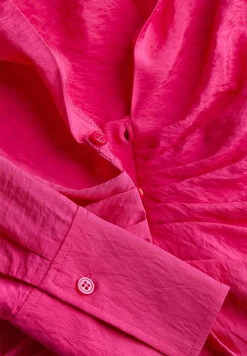 H&M - Collared blouse - cerise
