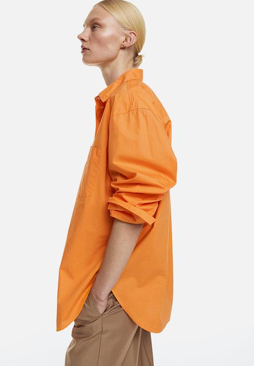 H&M - Cotton poplin shirt - orange