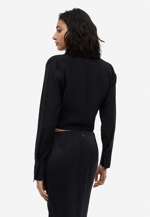 H&M - Collared blouse - black