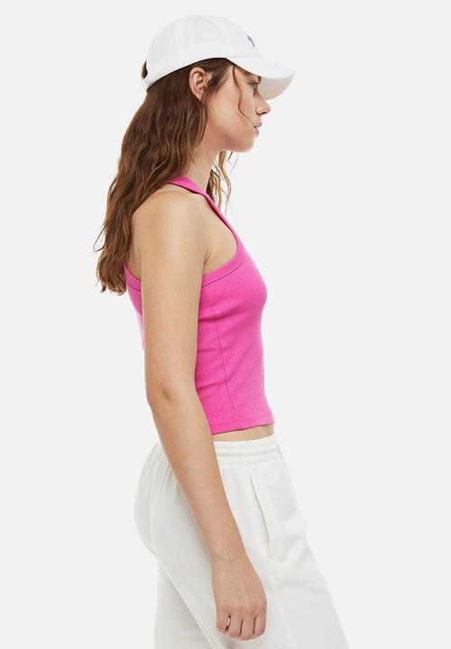 H&M - Cropped vest top - cerise