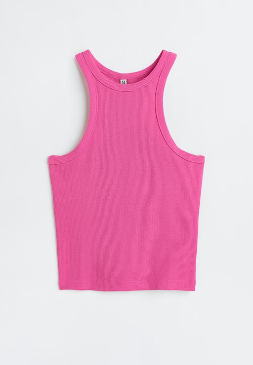 H&M - Cropped vest top - cerise
