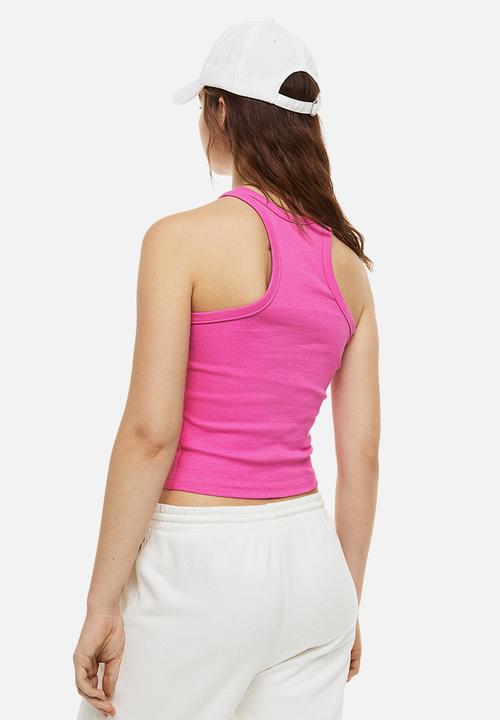 H&M - Cropped vest top - cerise
