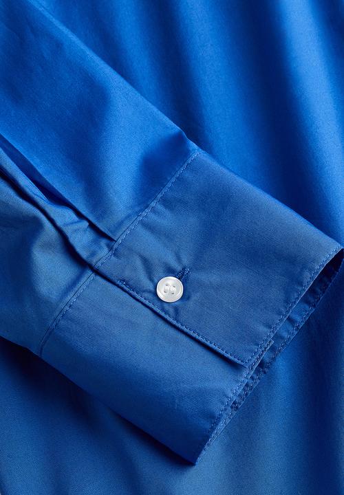 H&M - Cotton poplin shirt - bright blue 