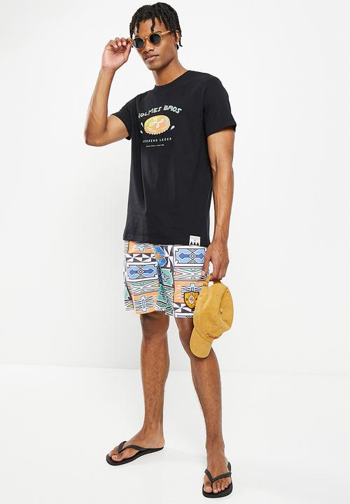 Holmes Bro's - Weekend bottle top tee - black