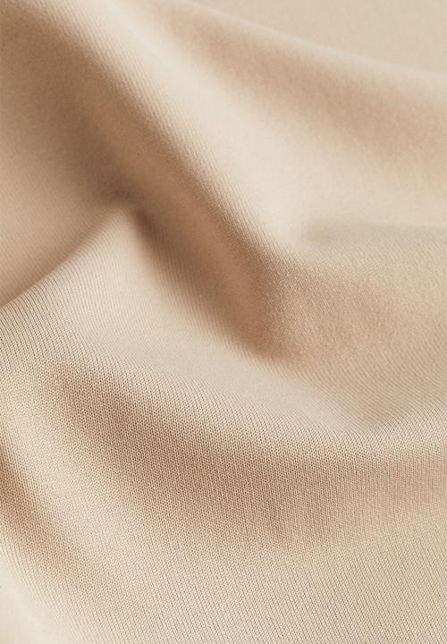 H&M - Fitted microfibre t-shirt - greige