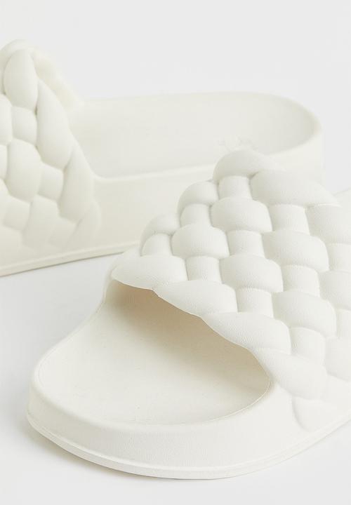 H&M - Braided slides - white