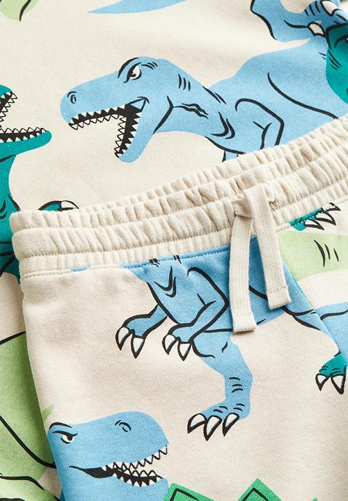 H&M - 2-piece sweatshirt set - light beige/dinosaurs