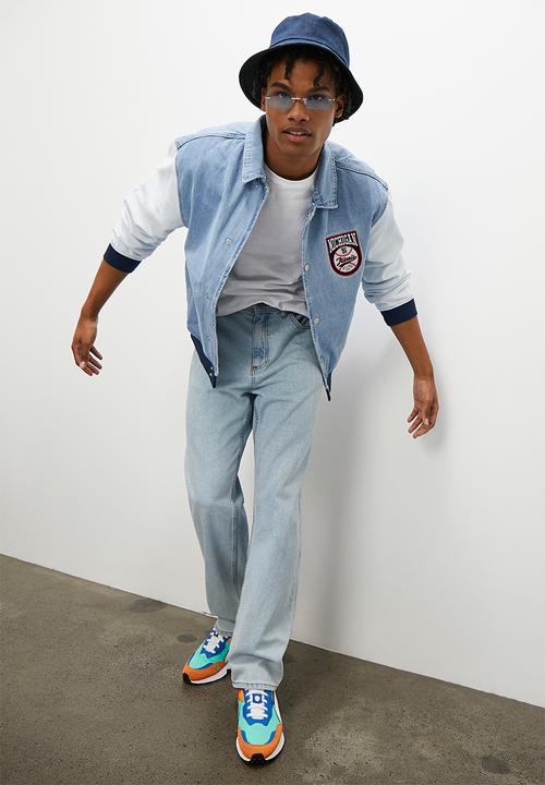 STYLE REPUBLIC - Zweli fashion denim bomber jacket - mid blue