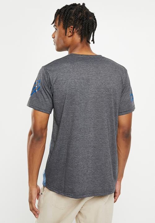 Fox - Split race tee - grey & blue