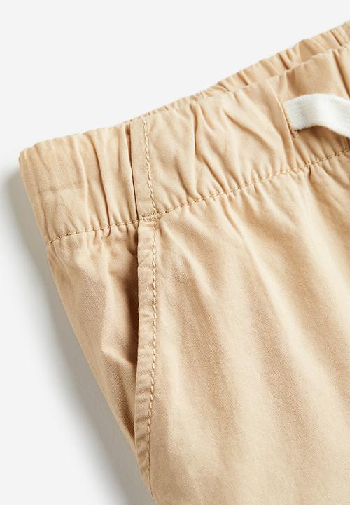 H&M - Cotton shorts - light beige 