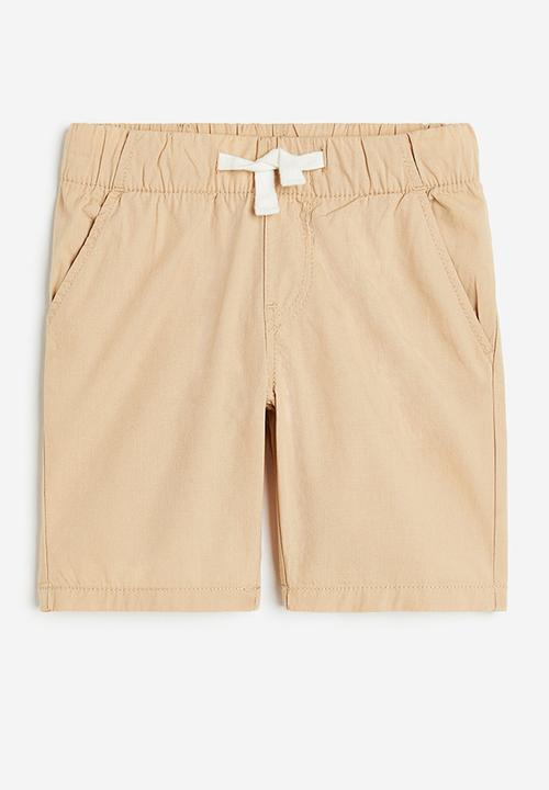 H&M - Cotton shorts - light beige 