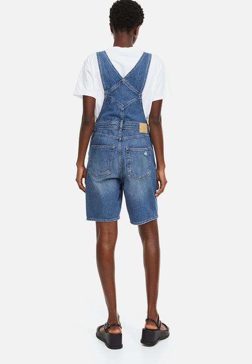 H&M - Denim dungaree shorts - blue