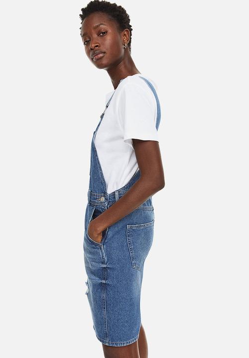 H&M - Denim dungaree shorts - blue