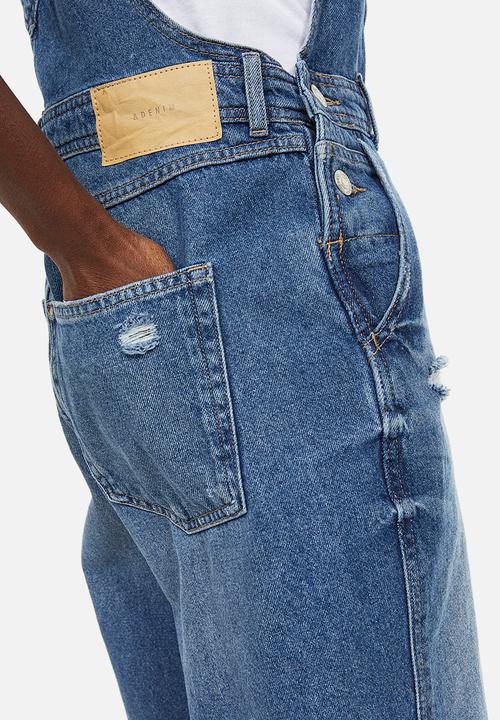 H&M - Denim dungaree shorts - blue