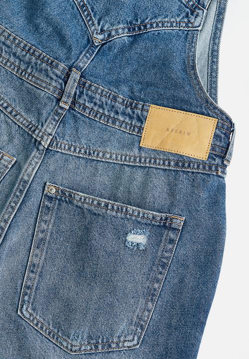 H&M - Denim dungaree shorts - blue
