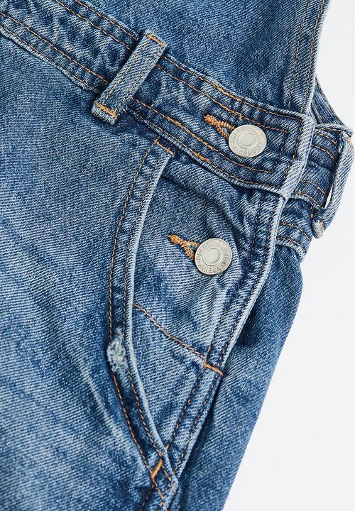 H&M - Denim dungaree shorts - blue