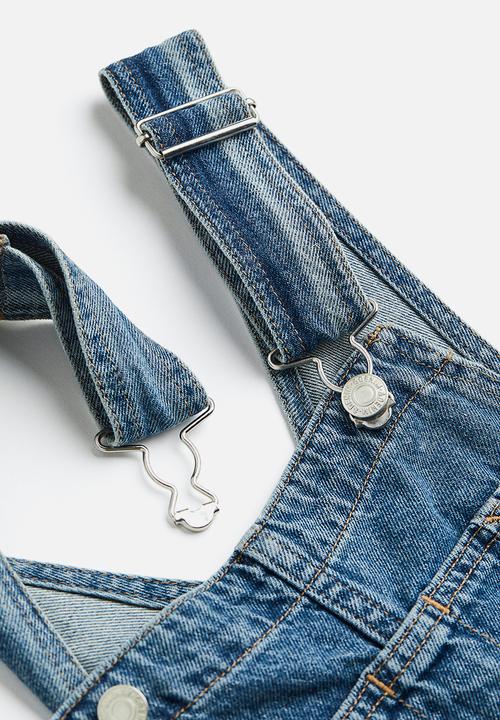 H&M - Denim dungaree shorts - blue