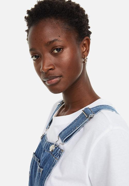 H&M - Denim dungaree shorts - blue