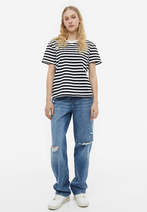 H&M - T-shirt - white/striped
