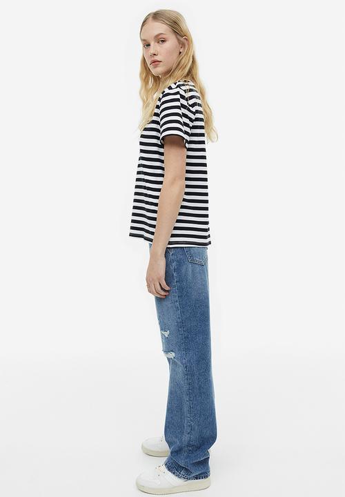 H&M - T-shirt - white/striped
